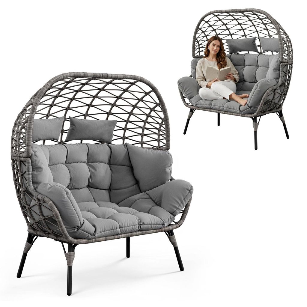 di volio Gartensessel ARCE – grau, Loungesessel Outdoor aus Produktbild 