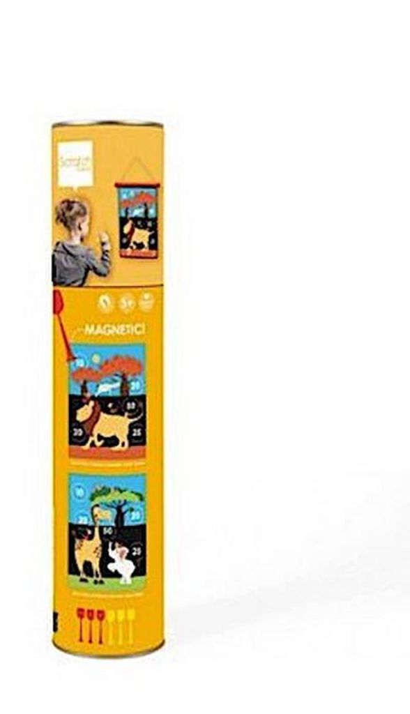 Scratch 276182022 Dartspiel für Kinder, Dartscheibe und Wurfpfeile, Motiv Safari, medium