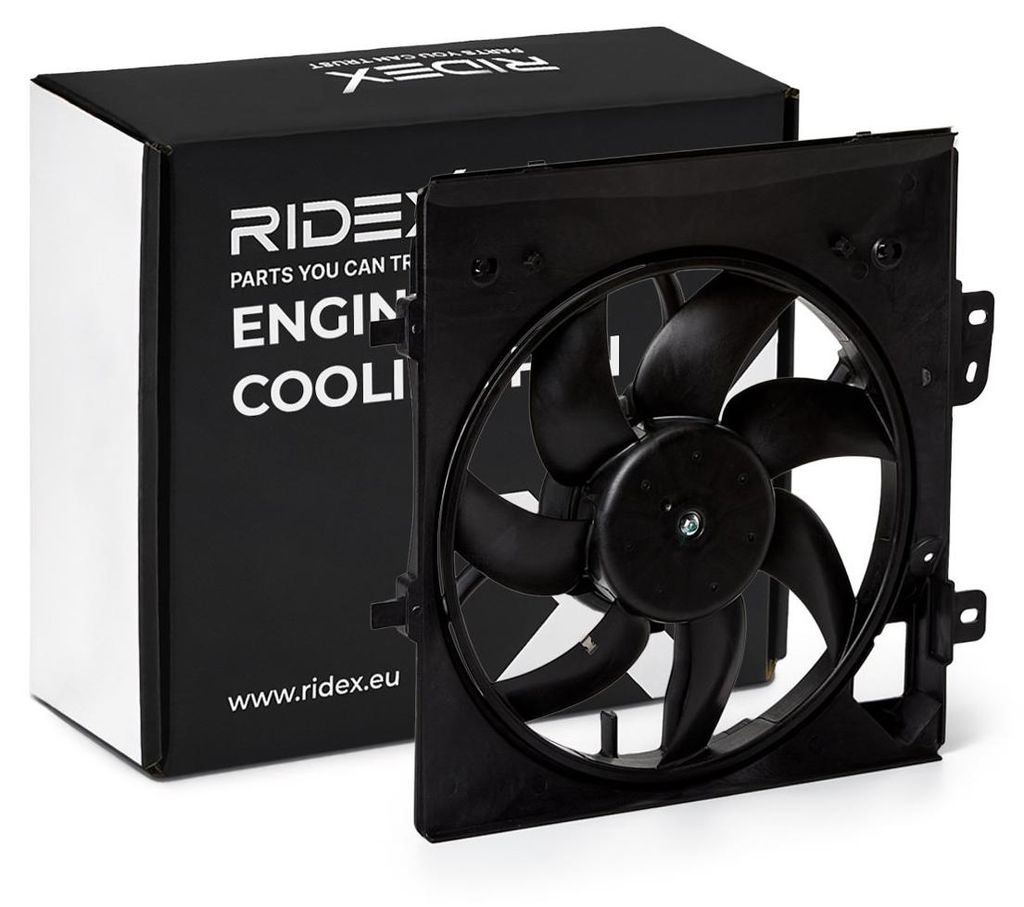RIDEX 508R0140 Lüfter Motorkühlung Kühlerlüfter für OPEL Crossland X (P17) Wasserkühler Ø330mm