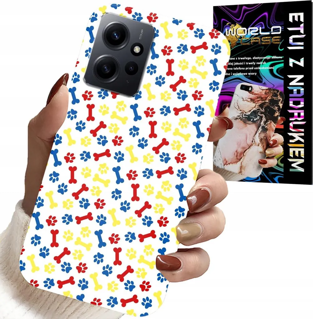 Custodia Colorata Xiaomi Redmi Note 12 4G - Bone Paws per Tutta la Famiglia