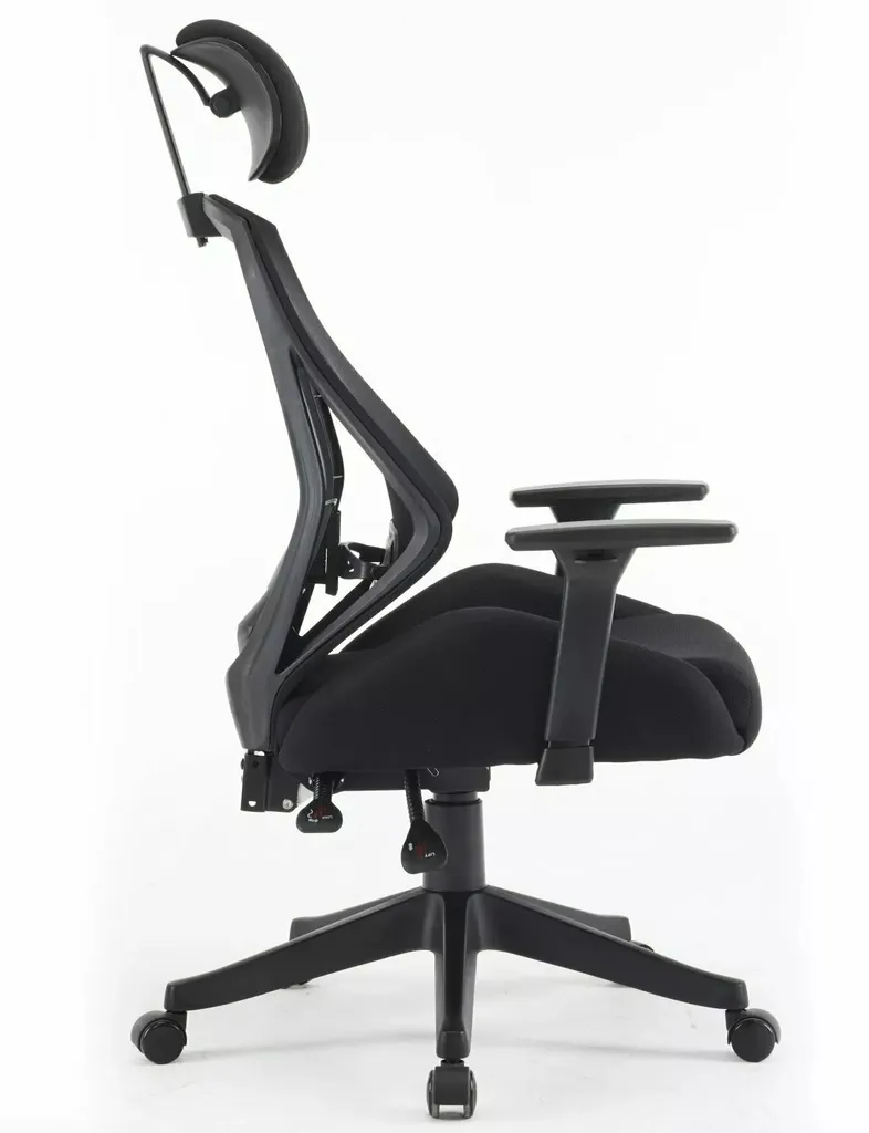 Fauteuil de bureau pivotant GANDY noir avec dossier en maille aérée - 3