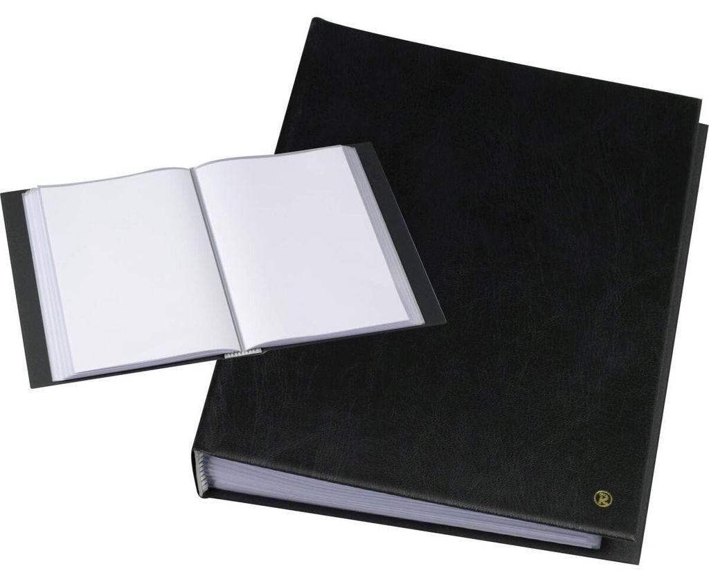 Rillstab display book A4, Schwarz Produktbild 