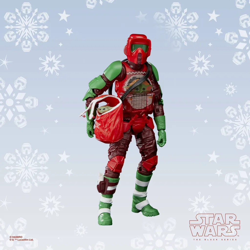 Figurine Scout Trooper de Noël Star Wars articulée avec accessoires