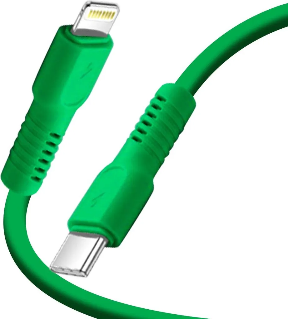 Forever, cavo USB-C Lightning 2.4A 27W 1.8m Sync cavo di ricarica rapida stabile, verde