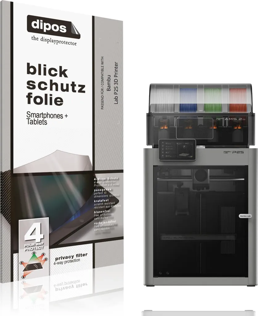 Filtro Privacy Bambu Lab P2S dipos | Protezione Schermo Stampante 3D