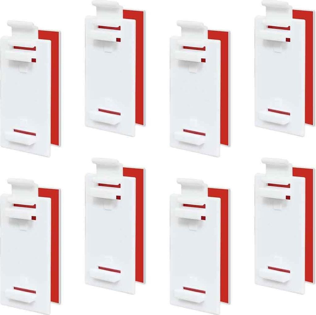 8 Stück kurze Klebehalter für Klemmfix-Rollo, Doppelrollo, Duo-Rollo, ohne Bohren, als Zubehör, Ersatzteil zur Befestigung an feststehendem PVC-...