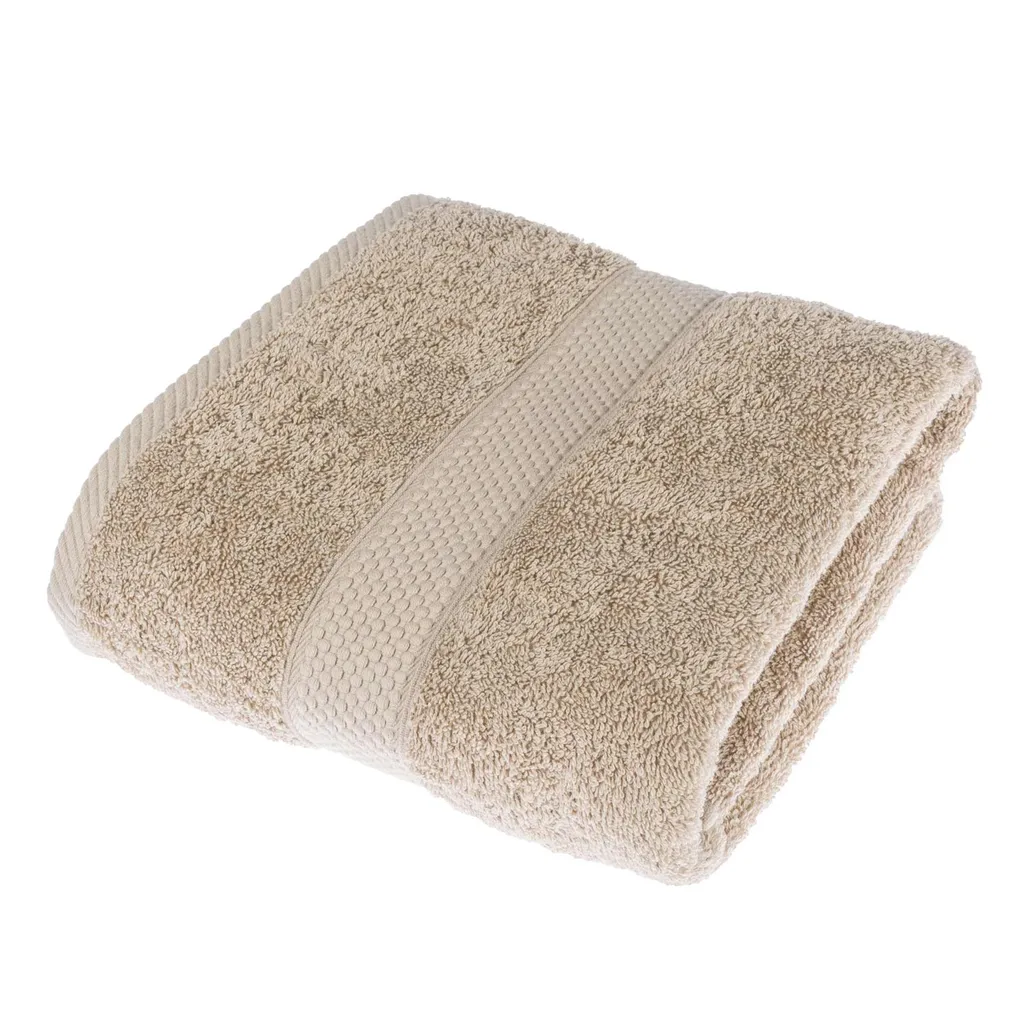 Asciugamano Homescapes 100% Cotone Beige | Resistente per Famiglie