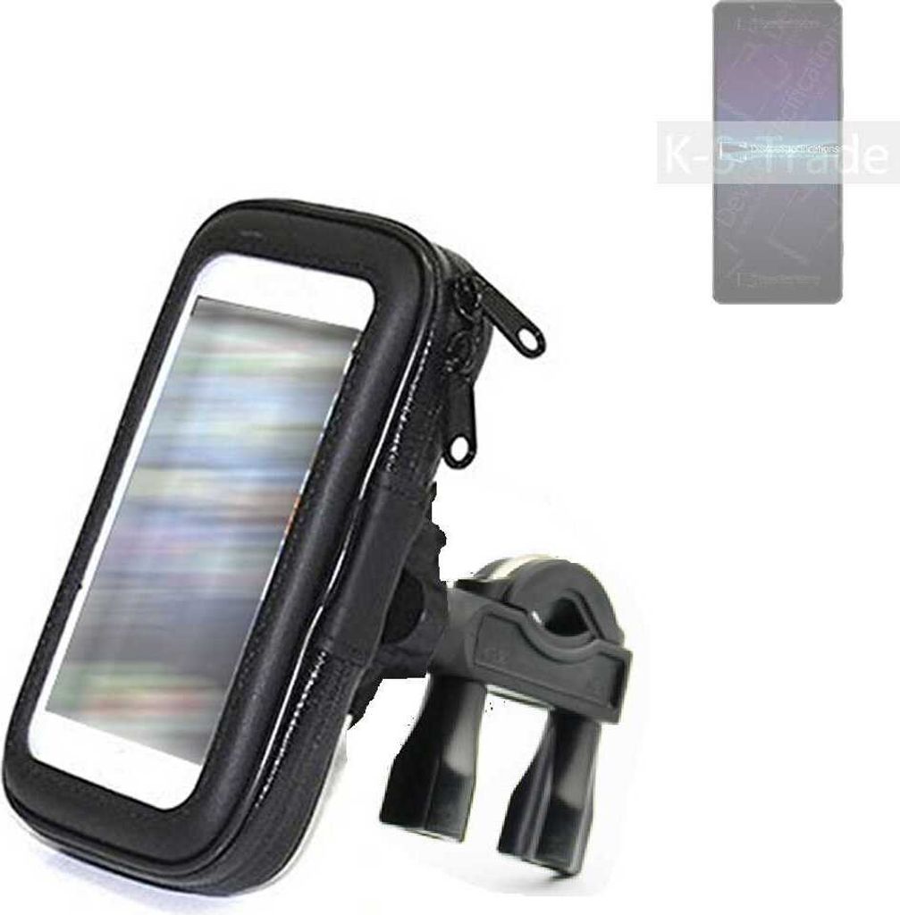 K-S-Trade Fahrrad-Halterung kompatibel mit Sony Xperia 1 IV Handy-Halterung Halter Lenkstange Fahrradhalterung Motorrad Bike Mount Wasserabweisend