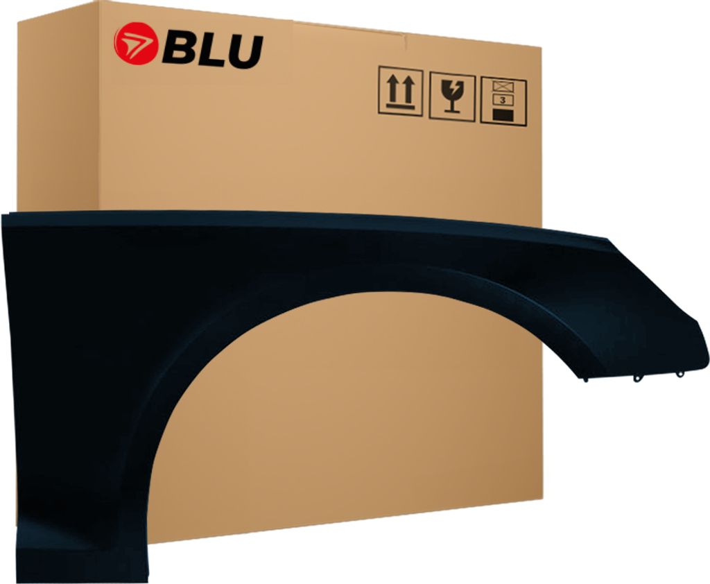 BLU Kotflügel Passend für Audi A4 B9 S4 LY9T Rechts Schwarz MythosSchwarz | 2015-2019 | Vorderseite Vorne | Lackiert | Einbaufertig