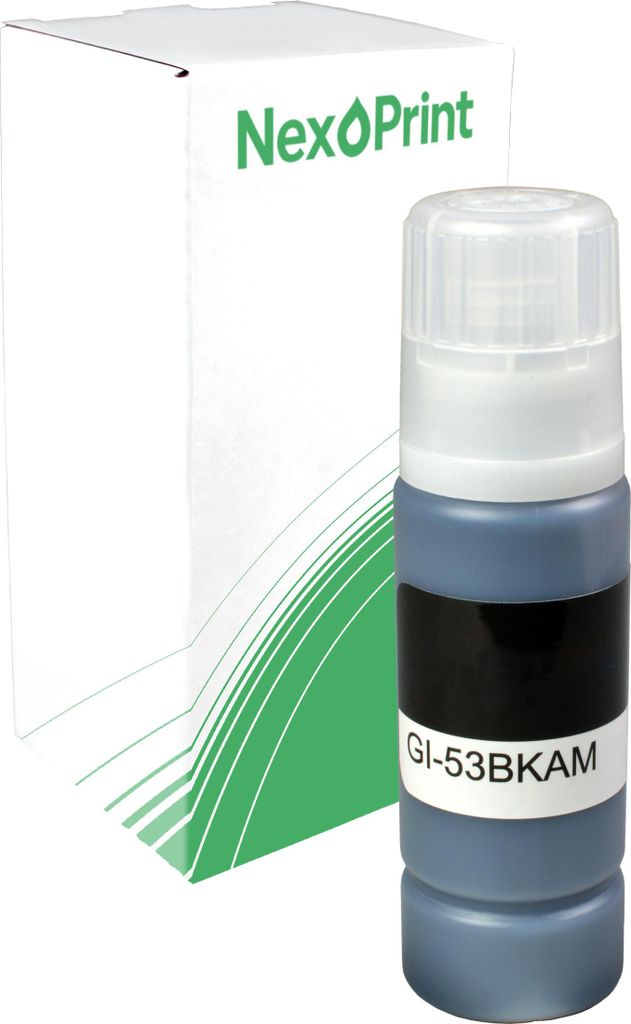 NexoPrint GI-53BK 4699C001 schwarz Druckerpatronen kompatibel zu Canon Pixma G 550 Pixma G 650 - Hohe Ergiebigkeit