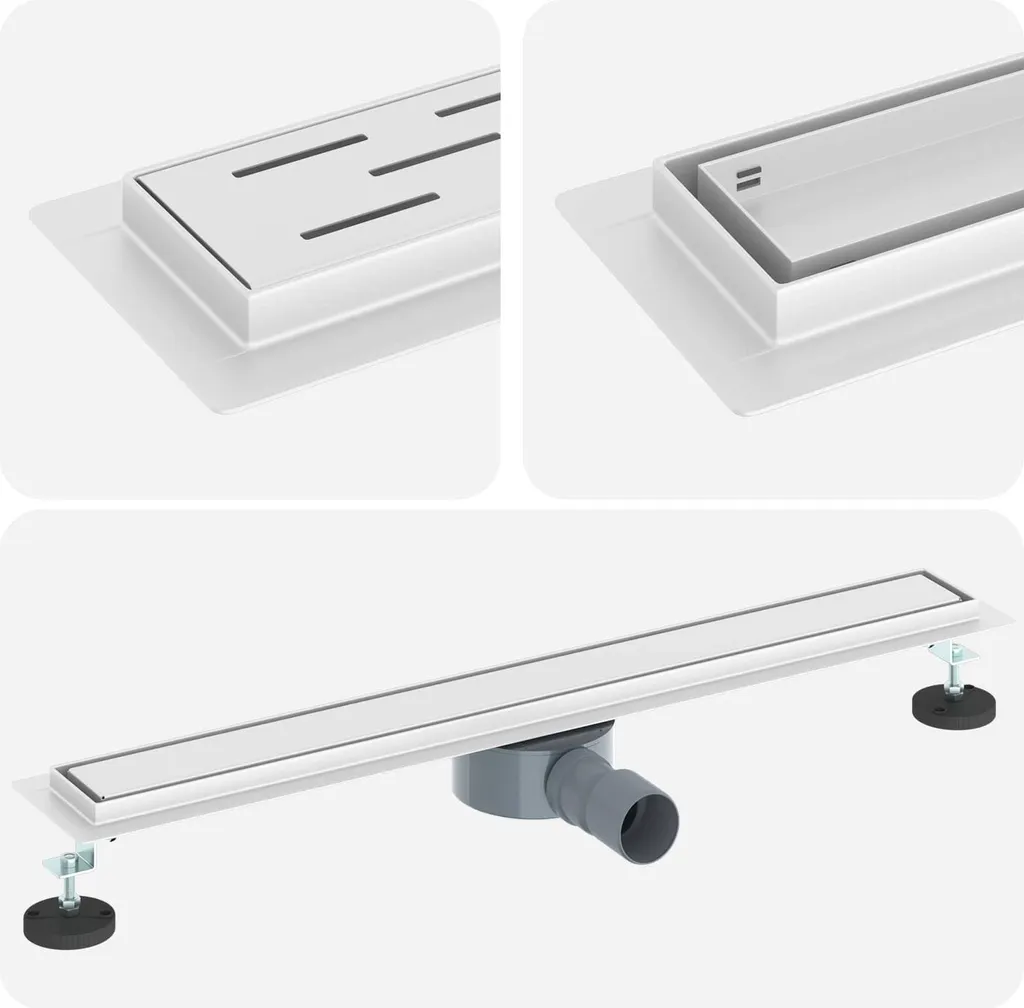 Canaletta Doccia Invisibile 70 cm | Acciaio Satinato Sifone 360°