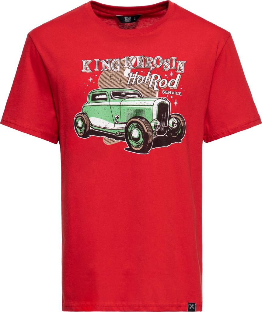 King Kerosin T-Shirt - Hot Rod Service Rot XL