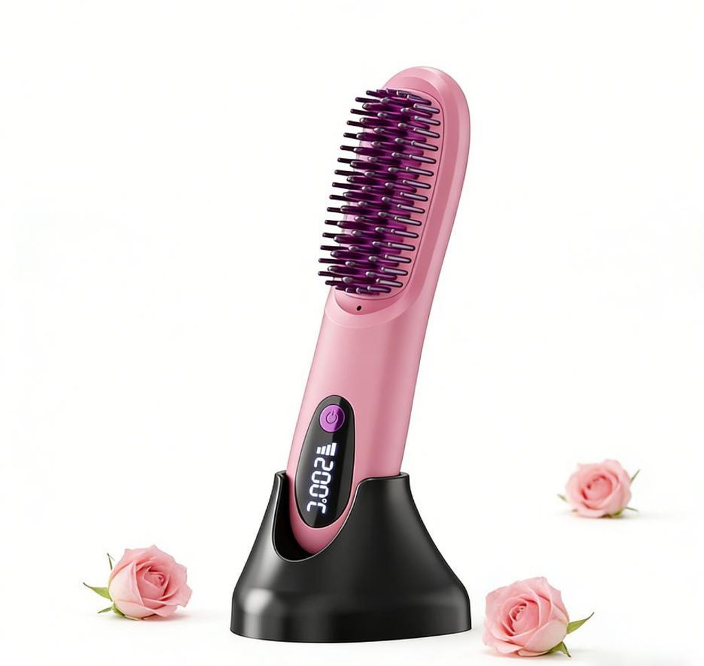 Kurzhaar-Stylingbürste, professionelle Stylingbürste,Drei Temperaturstufen für alle Haartypen,Stylingbürste speziell für kurze Haare entwickelt