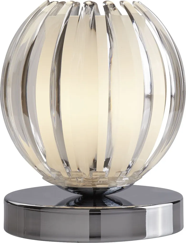 Lampe de table Claw Touch chrome et verre dépoli design moderne chic