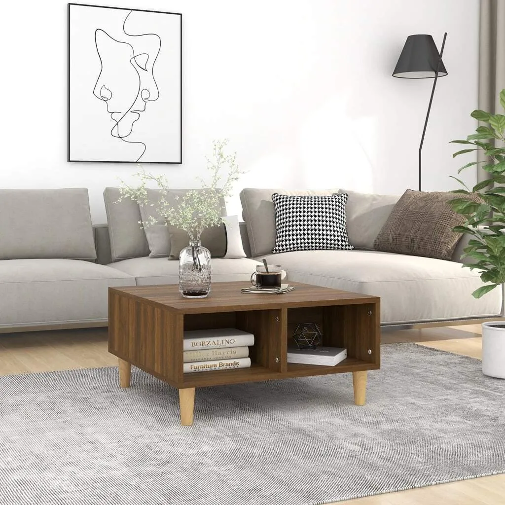 Tavolino Salotto Rovere Marrone 60x60x30 cm | The Living Store Design