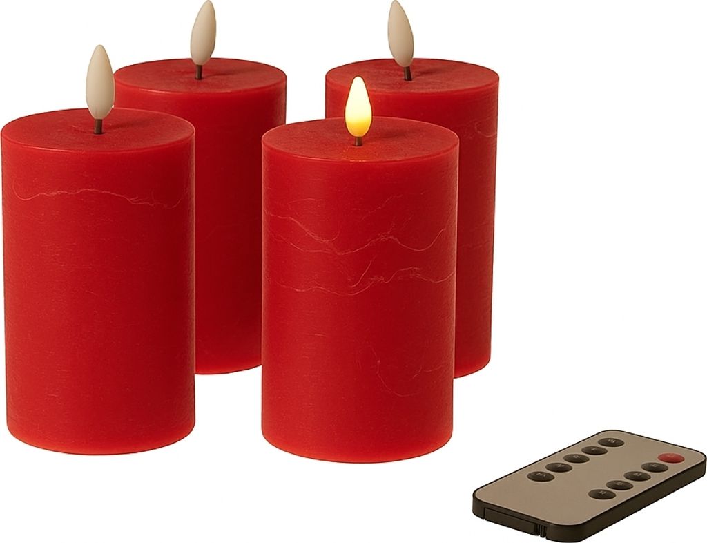40 LED Kerzen Mit Timer & Fernbedienung – Flammenlose Weihnachtskerzen, Warmweiß, 10 Cm, Für Baum-Deko & Partys