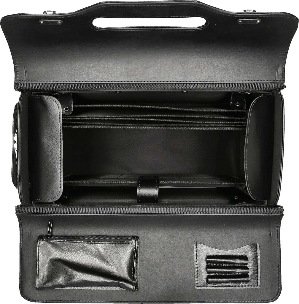 Mallette pilote en cuir véritable Alassio Verona avec serrures à code - 16