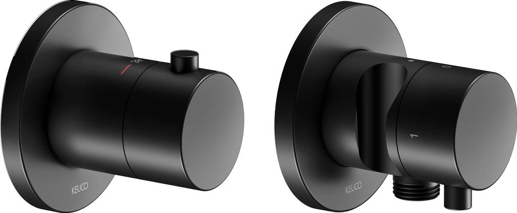 Keuco THST-Arm. FS rund Umstellventil, 2 Verbraucher, schwarz m., 1 Stk.