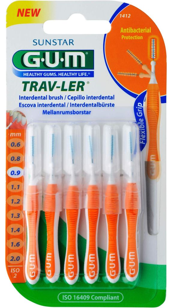 Gum Trav-ler 0,9mm organge - 6 Stück im Blister Produktbild 