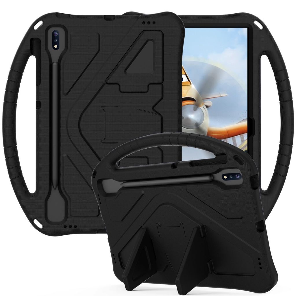 Für Samsung Galaxy S7 FE / Tab S8 Plus Tablet Tasche Schutz Halterung Schwarz