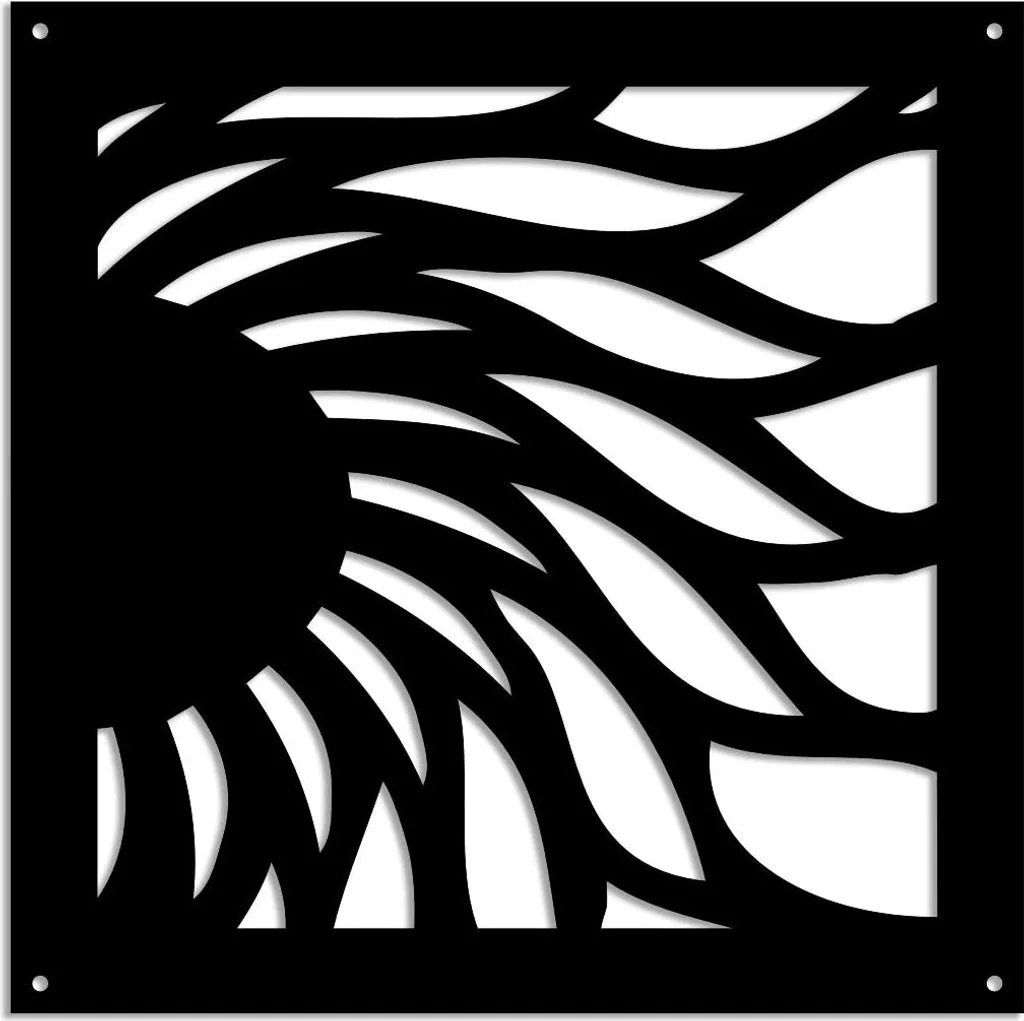 Stop Chaleur : Panneau PVC Perforé Noir 98x98 cm pour Parasol Jardin
