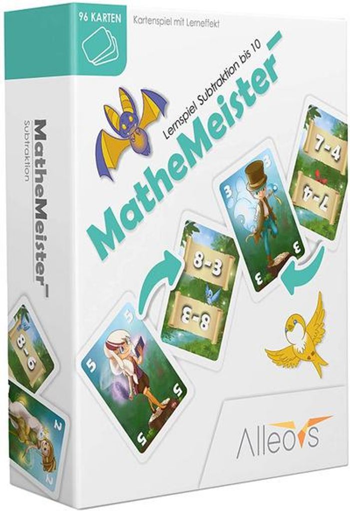 ALLEOVS Mathemeister Minus- Mathe Lernspiel für Subtraktion Minusrechnen Lernen – Grundschule Minus Kopfrechnen Rechenspiel Mathespiel für Ki...