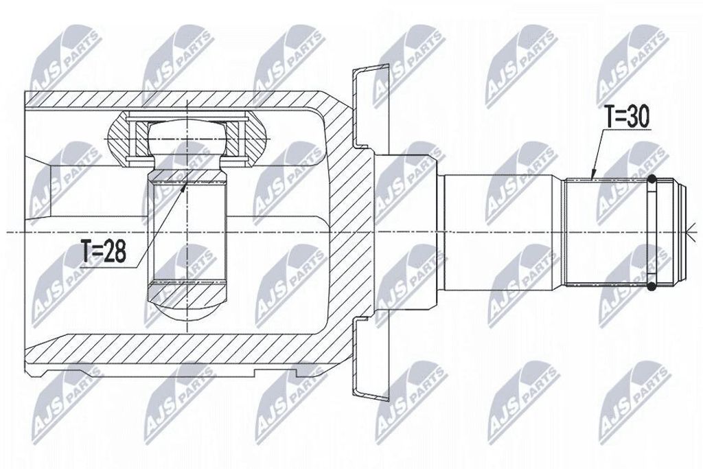 NTY Gelenksatz Antriebswelle Vorne Vorne Links Vorne Rechts für TOYOTA HILUX Pick-up (GUN1) NPW-TY-120