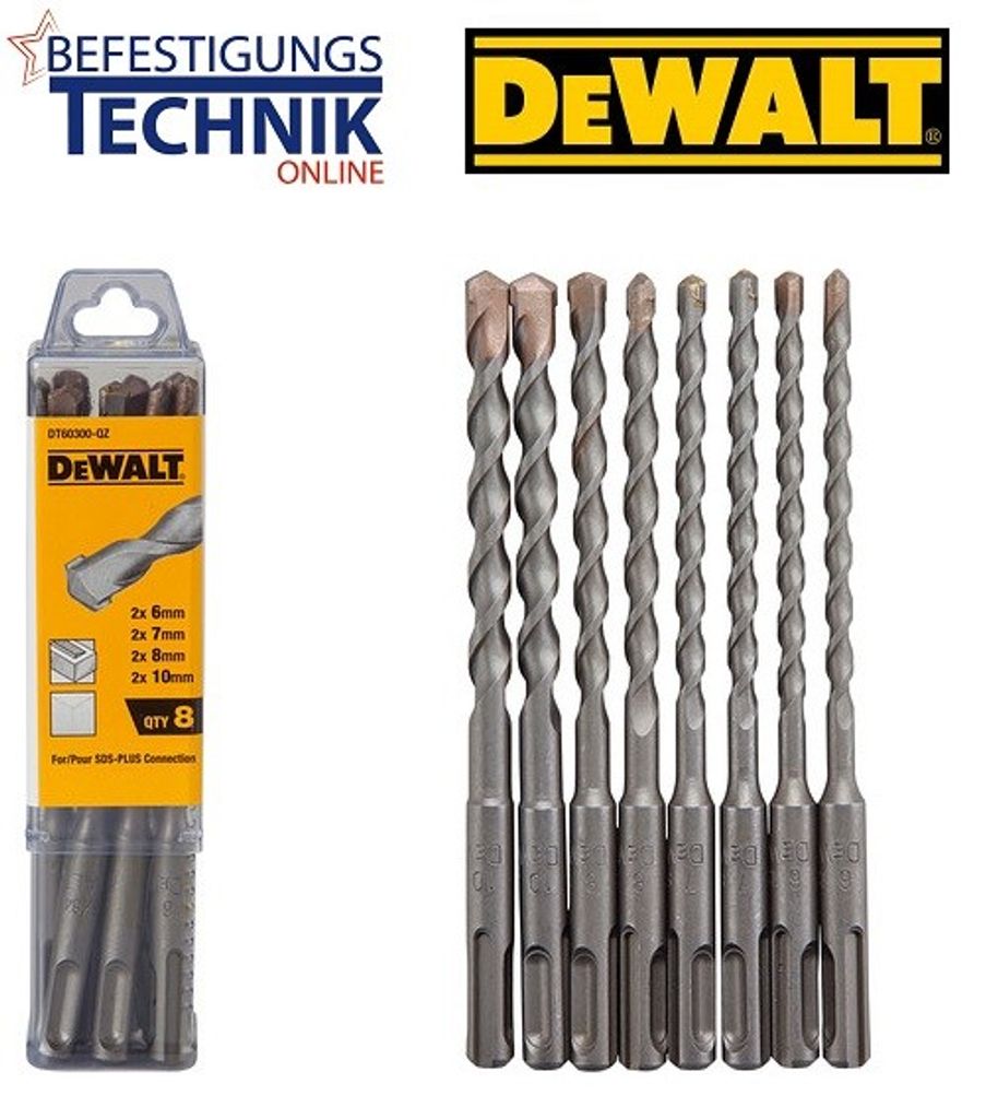 Sada vrtáků s příklepem DeWalt SDS-plus do zdiva 8 ks Obrázek produktu 