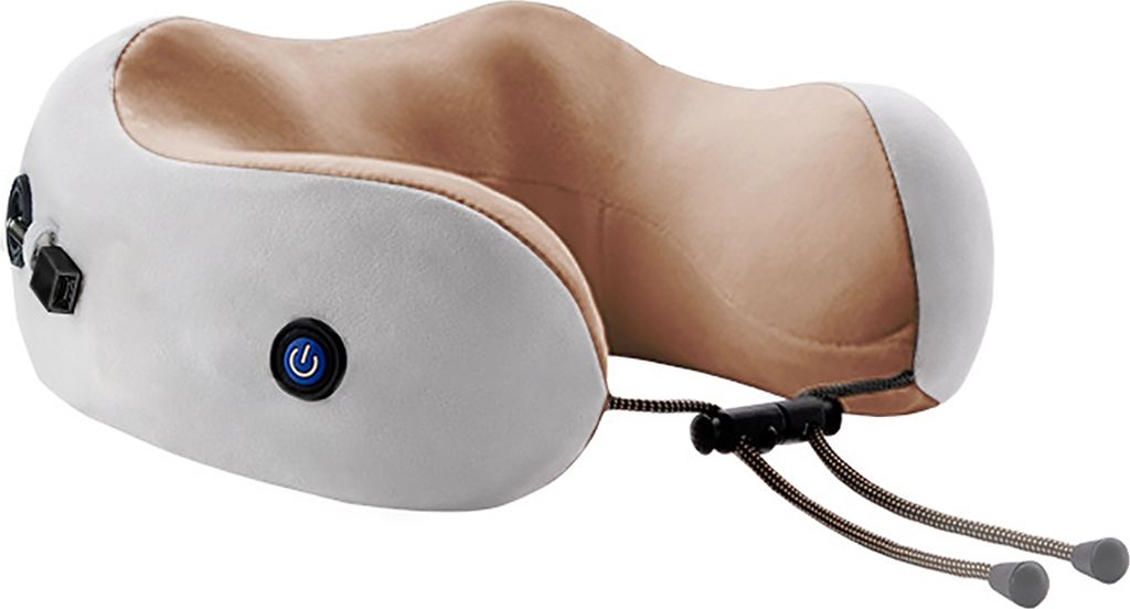 Elektrisch Nackenkissen, Reise Nackenkissen mit weichem Memory Foam Reisekissen Massagekissen Ein-Knopf-Vibrationsmodell
