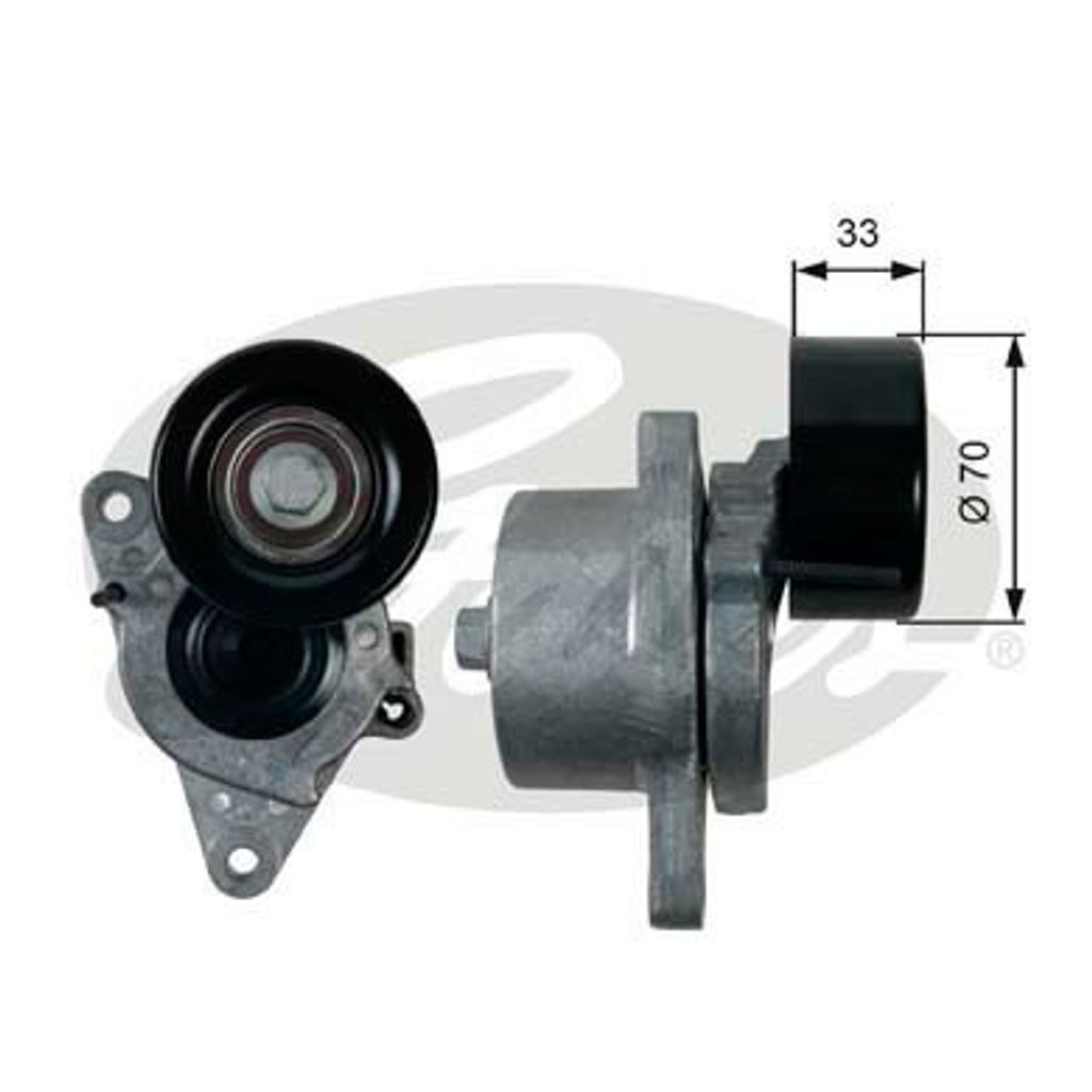 GATES T39170 Spannrolle Keilrippenriemen 70mm für RENAULT Alaskan Pickup für NISSAN NP300 Navara Pickup (D40) für RENAULT TRUCKS MAXITY