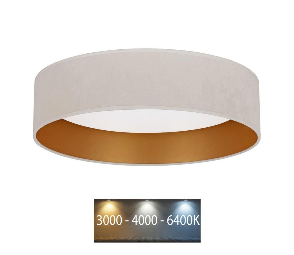 Brilagi - LED Ceiling light VELVET LED/12W/230V d. 30 cm 3000K/4000K/6400K creamy/gold
