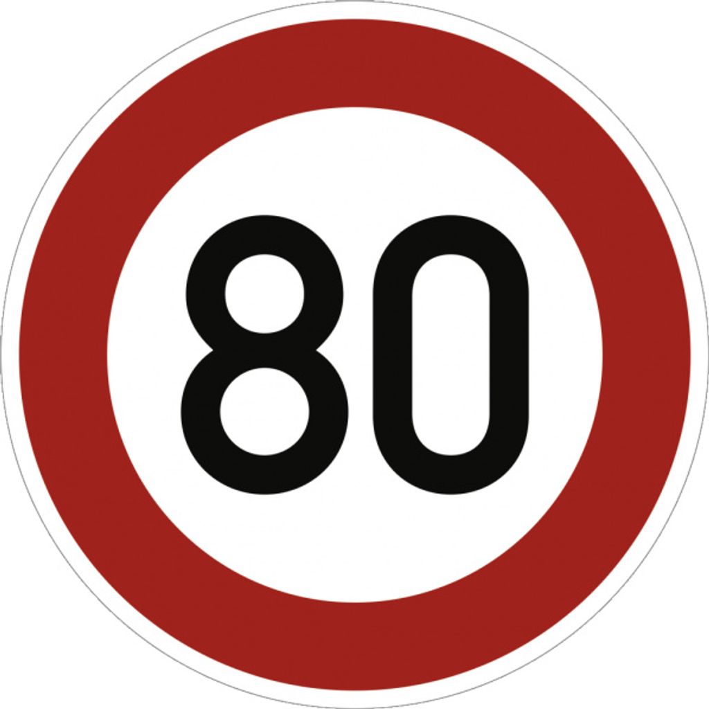 Verkehrsschild VZ274, Zulässige Höchstgeschwindigkeit ... km/h, Alu, RA2, Ø 6...