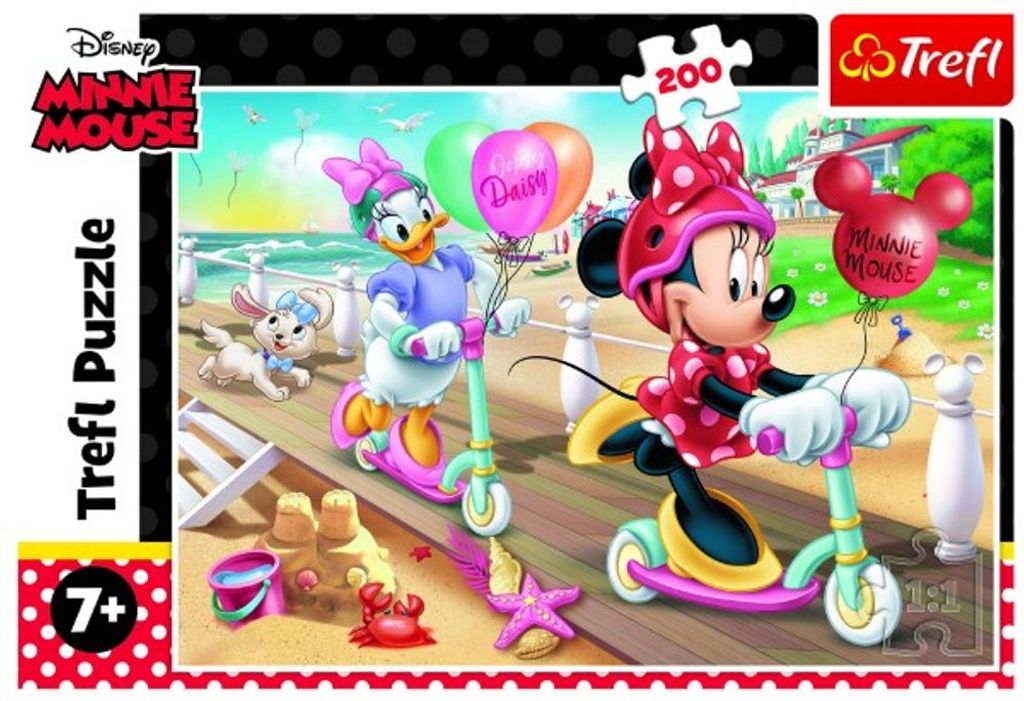 TREFL Puzzle Minnie Mouse: Na pláži 200 dílků | Kaufland.cz