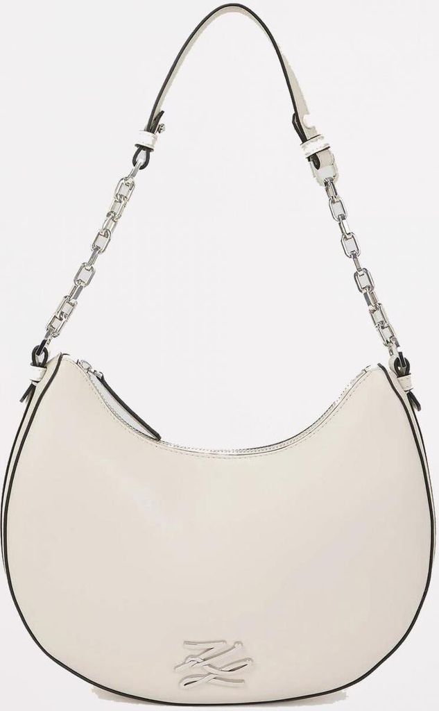 KARL LAGERFELD AUTOGRAPH MOON SHOULDER BA Beige