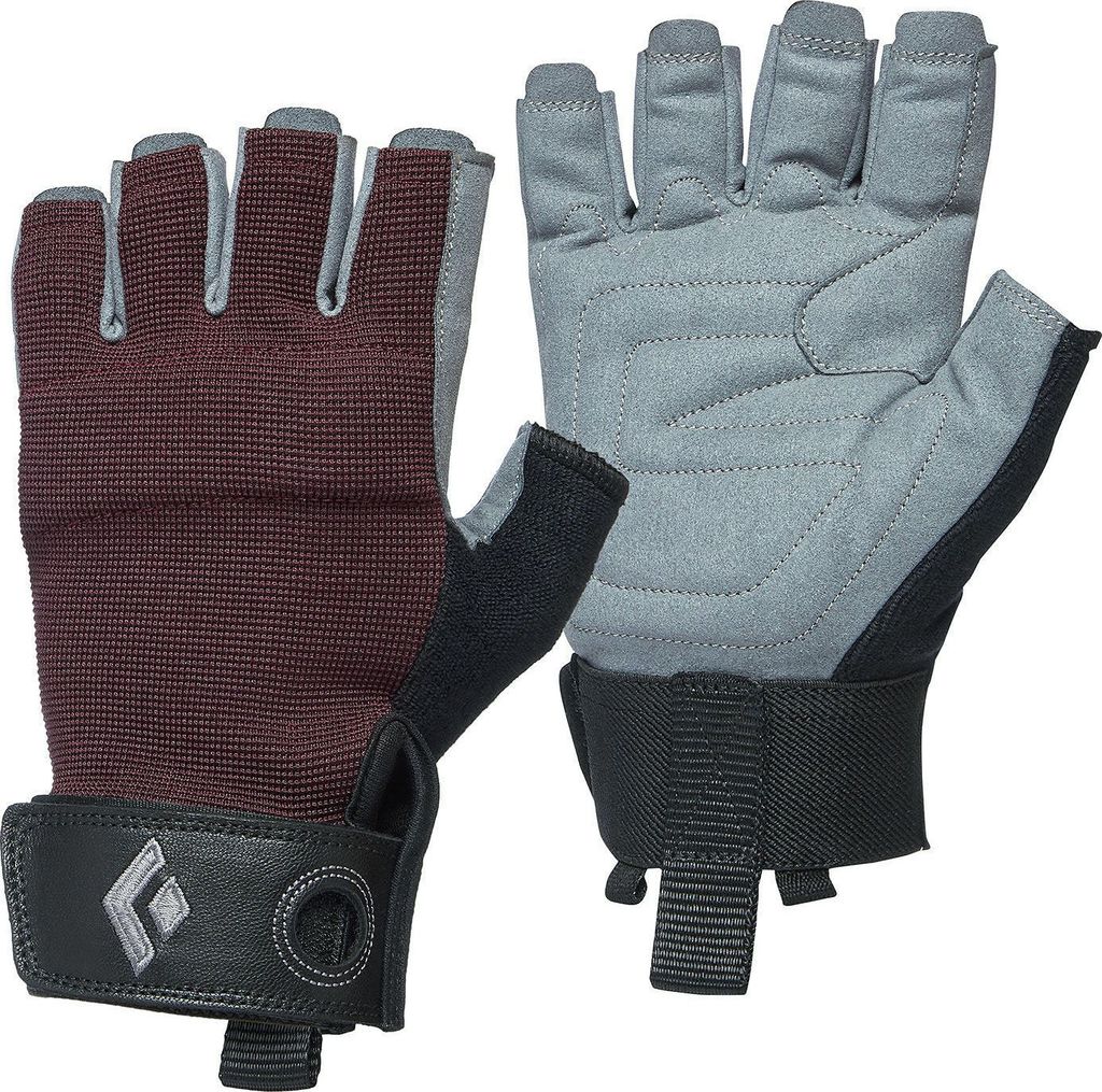 Black Diamond Climbing Gloves Women's Crag Half-Finger Gloves maroon r. XS (BD8018686018XS_1)