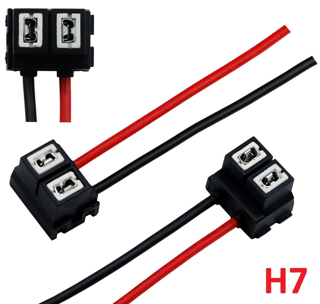 H7 Stecker gewinkelt Anschluss Fassung Sockel Lampensockel PX26d Crimp  Kontakte
