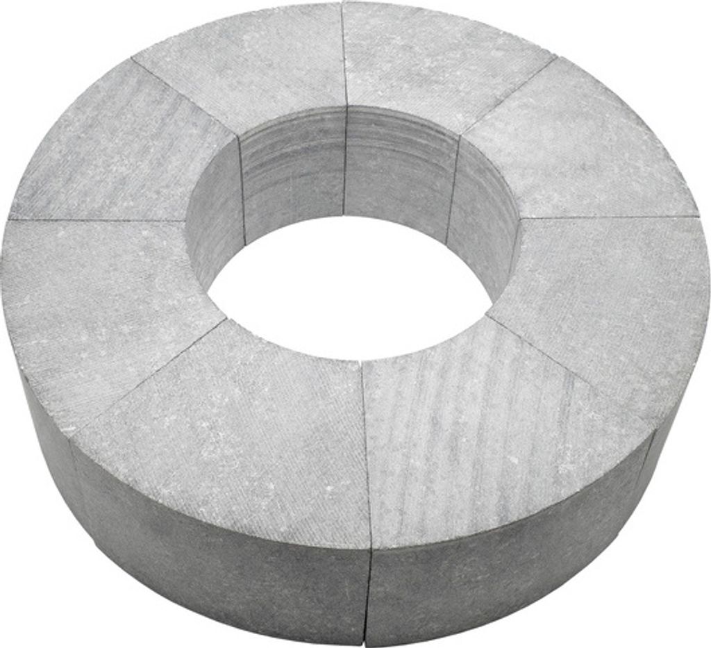 A circular stone ring made of eight segments, presented on a white background.