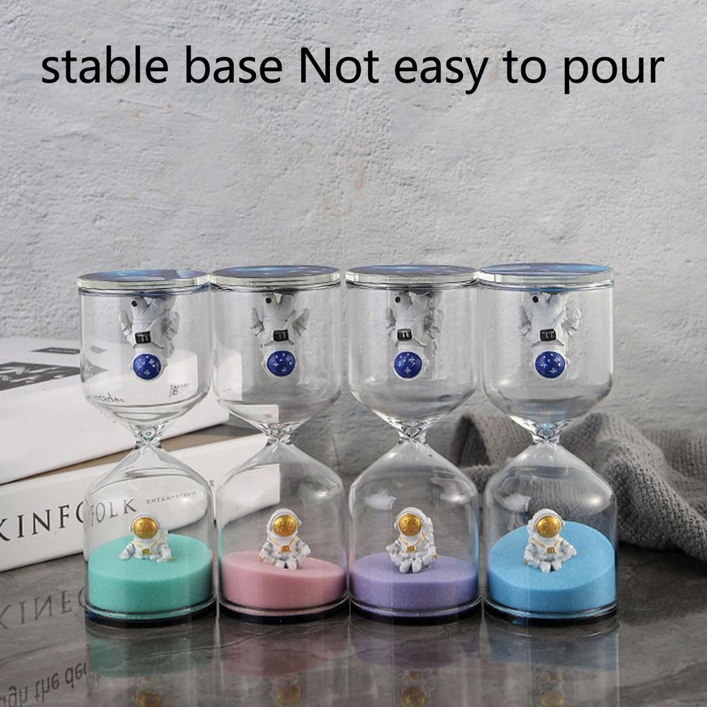 Dekorative Sanduhr, Space Man, pädagogische Sanduhr für Büro, Zuhause, Küche, Schreibtisch, Dekoration, Blau, 30 Minuten