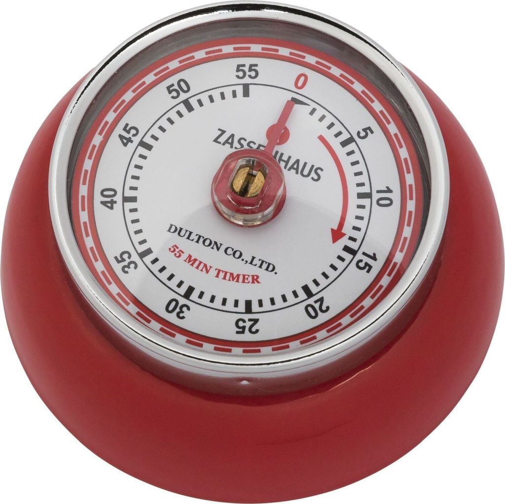 ZASSENHAUS Kurzzeitmesser Retro-Look 3cm Ø7cm rot Produktbild 