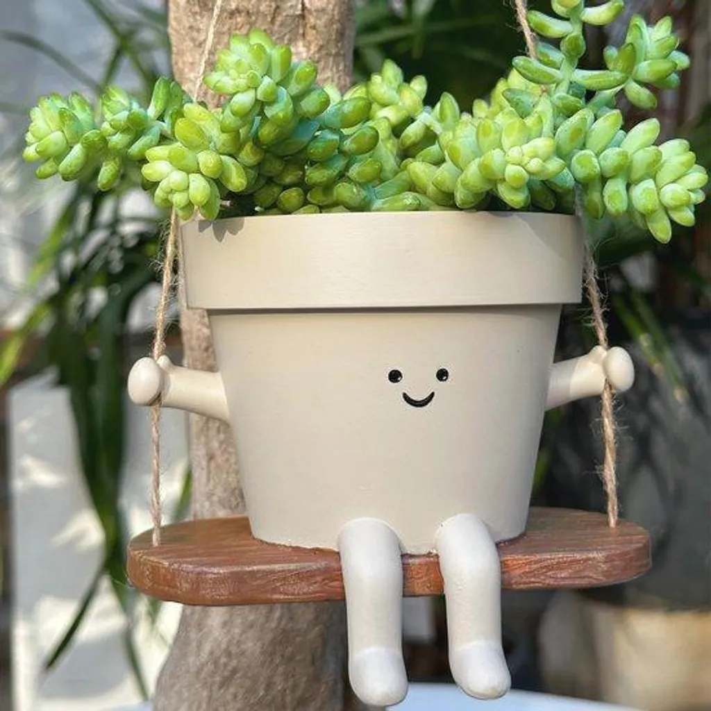 Pot de fleurs suspendu pour intérieur et extérieur - Modèle Flora