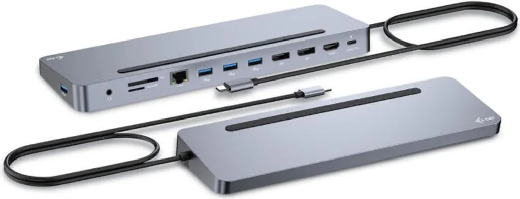 Hub USB-C i-Tec C31FLAT2PDPRO Colore argento