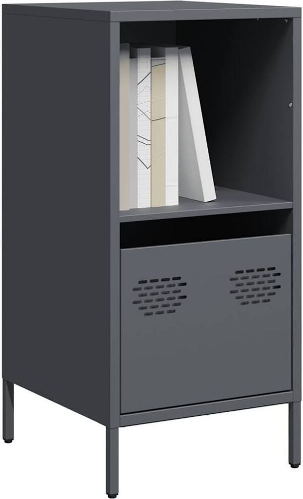 vidaXL Sideboard Anthrazit 35x39x73,5 cm Kaltgewalzter Stahl