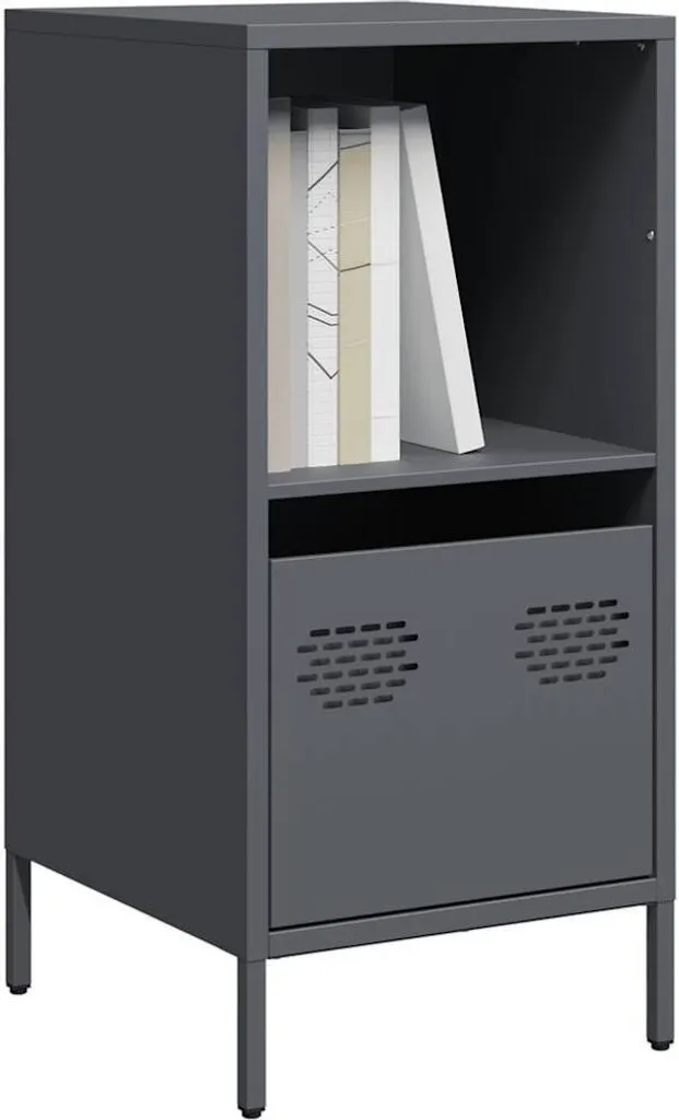 Mobiletto Antracite Compatto vidaXL 35x39x73,5 cm Acciaio Moderno