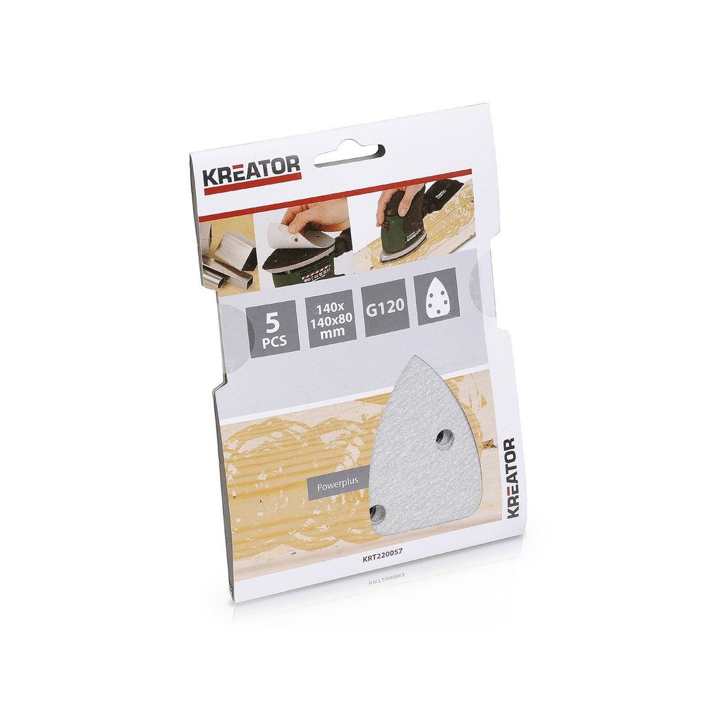 Kreator G120 140x140x80 Mm Schleifpapier 5 Stücke Silber Silber One Size