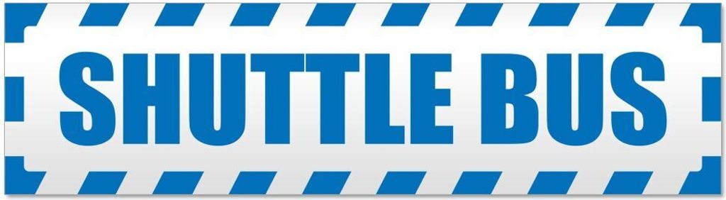 Kiwistar - Autoaufkleber - Blau - 20 x 5,3 cm - Shuttle Bus gestreift - Hinweis Aufkleber Sticker für Auto, Kfz, Fahrrad, PKW, LKW