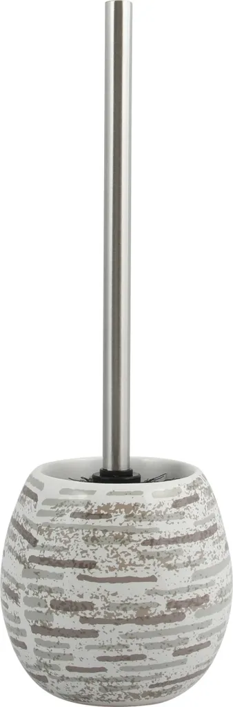 Brosse WC Céramique Blanche Grise MSV Série Brique Style Minimaliste