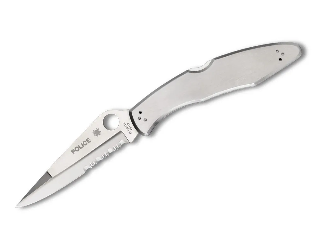 Couteau Spyderco Police C07PS - Lame demi-dentelée en acier VG-10 Japon