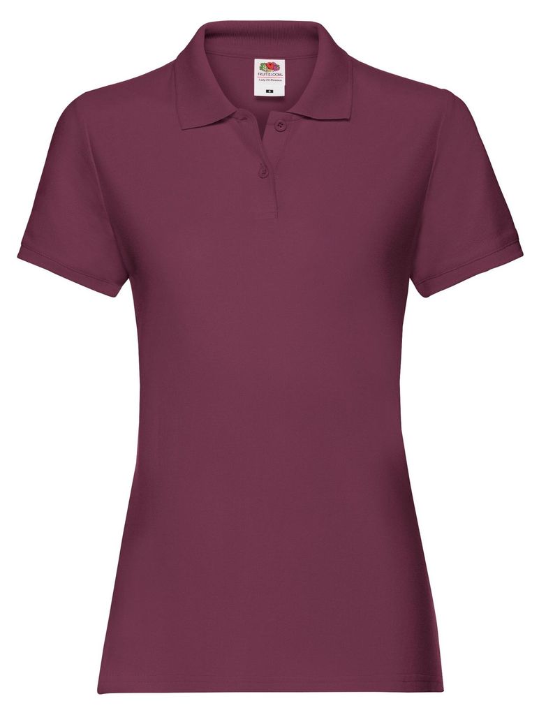 Fruit of the Loom - "Premium" Poloshirt für Damen LT1877 (S) (Burgunderrot)