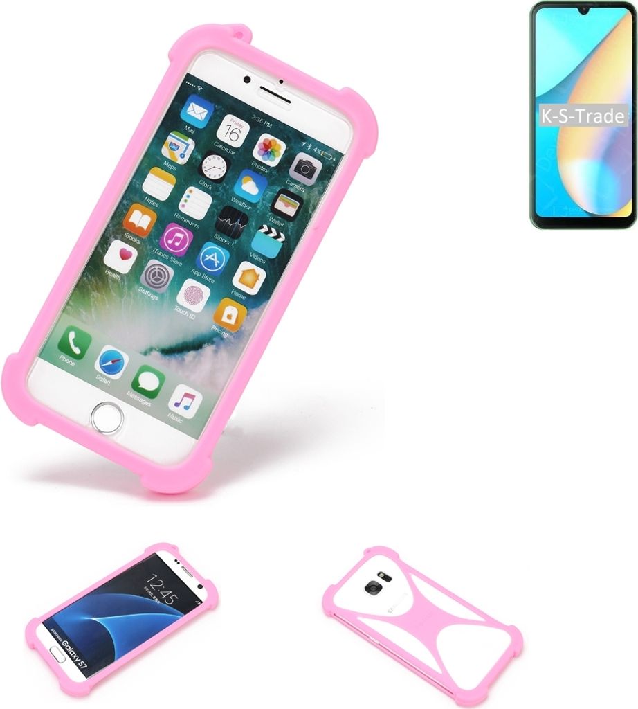 K-S-Trade Handy Hülle kompatibel mit Blackview OSCAL C20 Pro Schutz Hülle Bumper Silikon Schutz Hülle Cover Case Silikoncase Silikonbumper TPU