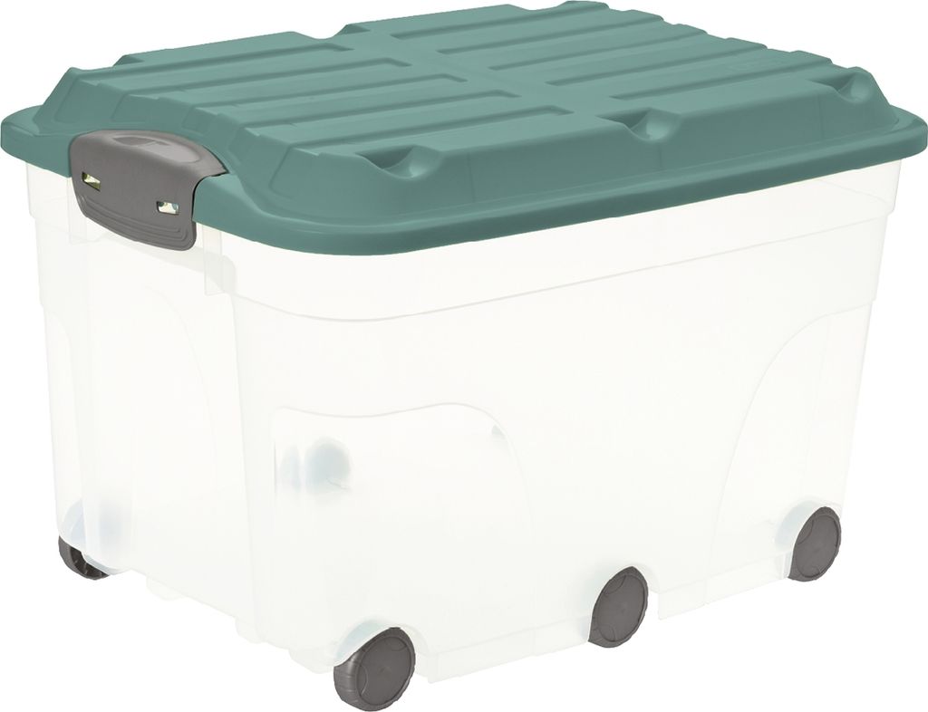 Rotho Aufbewahrungsbox Roller 6 mit Deckel & Rollen 59,5 x Produktbild 